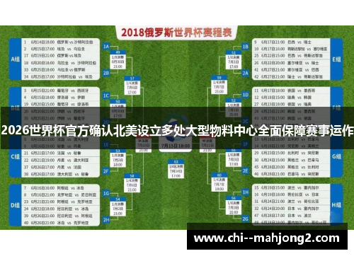 2026世界杯官方确认北美设立多处大型物料中心全面保障赛事运作